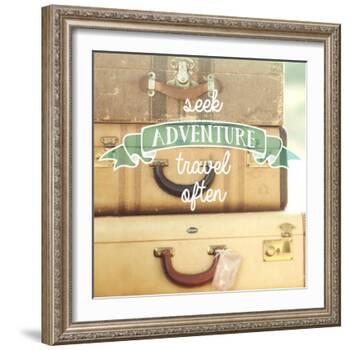 Travel Often Vintage Suitcases-Mandy Lynne-Framed Art Print