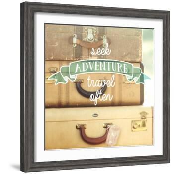 Travel Often Vintage Suitcases-Mandy Lynne-Framed Art Print