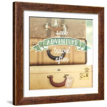 Travel Often Vintage Suitcases-Mandy Lynne-Framed Art Print