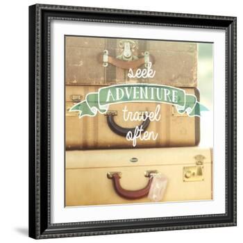 Travel Often Vintage Suitcases-Mandy Lynne-Framed Art Print