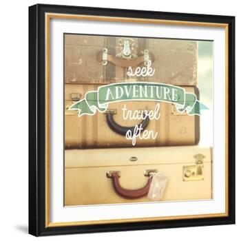 Travel Often Vintage Suitcases-Mandy Lynne-Framed Art Print