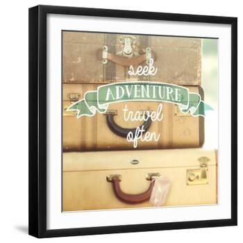 Travel Often Vintage Suitcases-Mandy Lynne-Framed Art Print