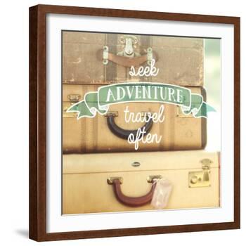 Travel Often Vintage Suitcases-Mandy Lynne-Framed Art Print