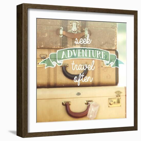 Travel Often Vintage Suitcases-Mandy Lynne-Framed Art Print