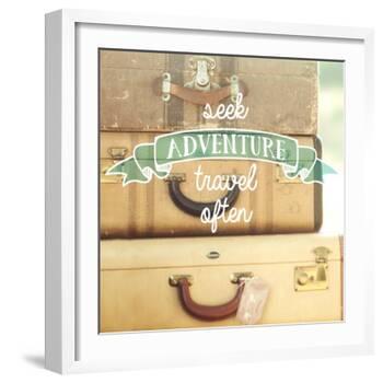 Travel Often Vintage Suitcases-Mandy Lynne-Framed Art Print