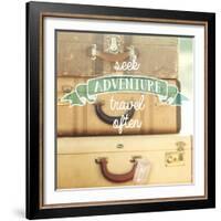 Travel Often Vintage Suitcases-Mandy Lynne-Framed Art Print