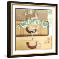 Travel Often Vintage Suitcases-Mandy Lynne-Framed Art Print