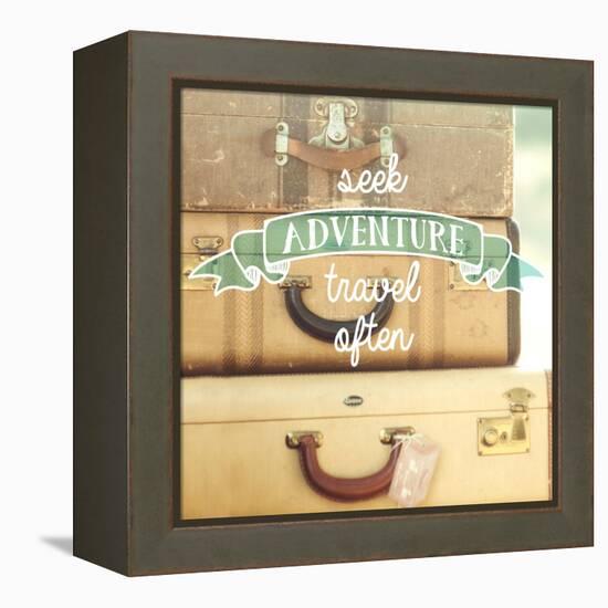 Travel Often Vintage Suitcases-Mandy Lynne-Framed Stretched Canvas