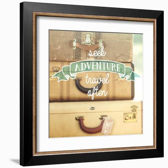 Travel Often Vintage Suitcases-Mandy Lynne-Framed Art Print