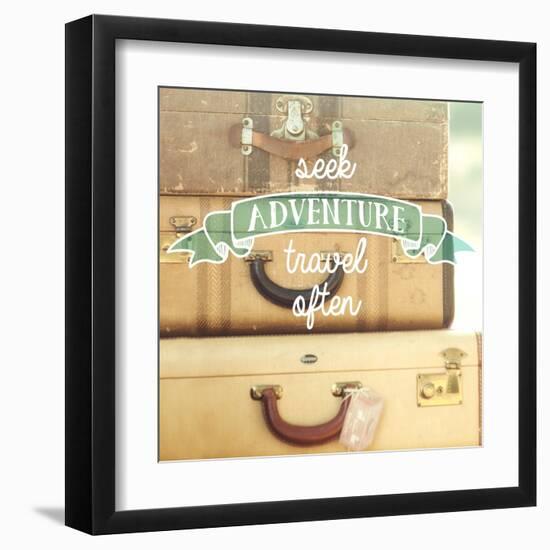 Travel Often Vintage Suitcases-Mandy Lynne-Framed Art Print