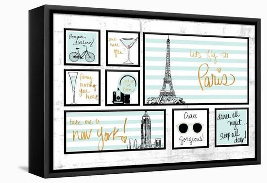 Travel Pack Teal-Nicholas Biscardi-Framed Stretched Canvas