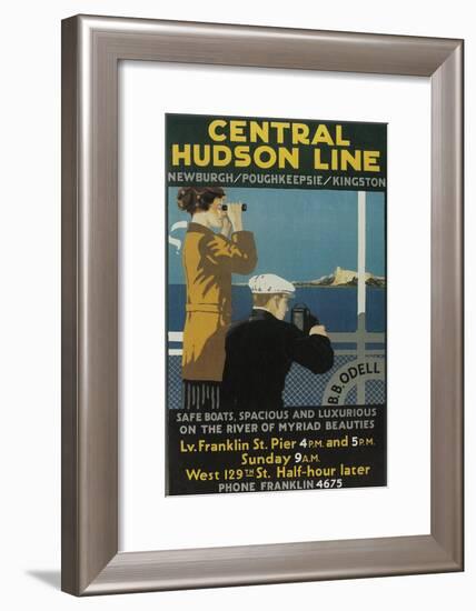 Travel Poster, Central Hudson Line-Found Image Press-Framed Giclee Print