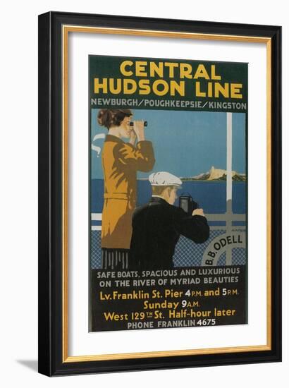 Travel Poster, Central Hudson Line-null-Framed Art Print