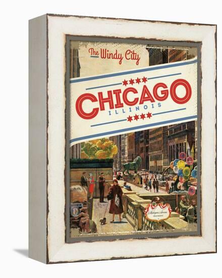 Travel Poster - Chicago-The Saturday Evening Post-Framed Premier Image Canvas