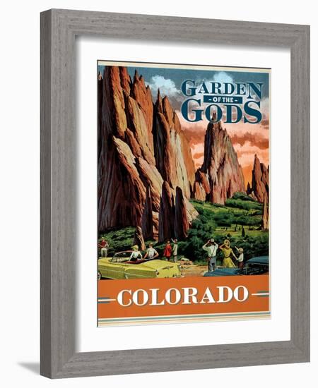 Travel Poster - Colorado-The Saturday Evening Post-Framed Giclee Print