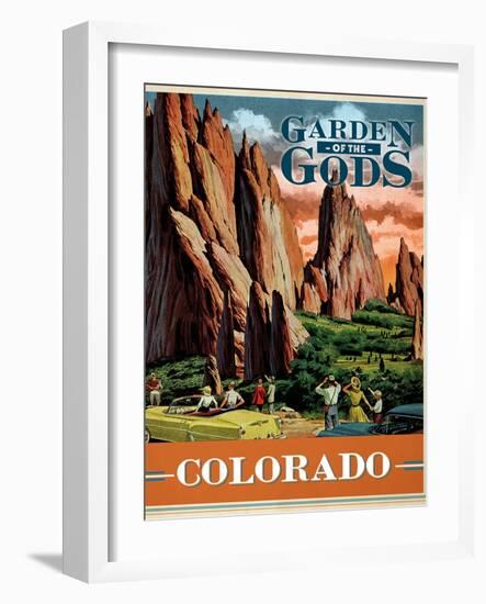 Travel Poster - Colorado-The Saturday Evening Post-Framed Giclee Print