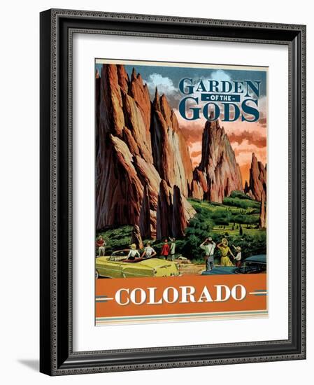 Travel Poster - Colorado-The Saturday Evening Post-Framed Giclee Print