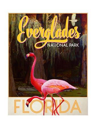 Everglades National Park Florida United States Travel Advertisement Art Poster