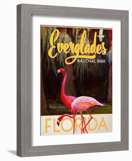 Travel Poster - Everglades-The Saturday Evening Post-Framed Giclee Print