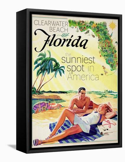 Travel Poster - Florida-The Saturday Evening Post-Framed Premier Image Canvas