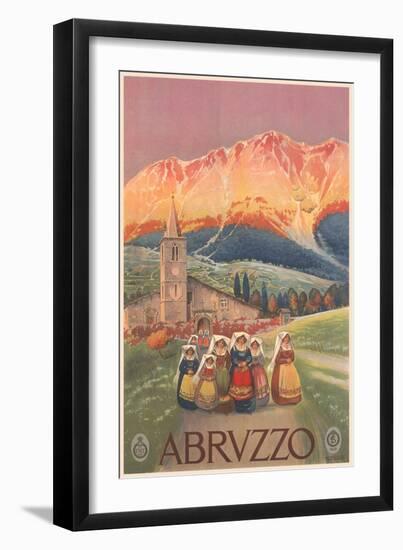 Travel Poster for Abruzzo-null-Framed Art Print