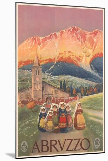 Travel Poster for Abruzzo-null-Mounted Art Print