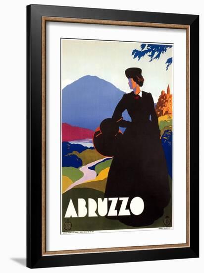 Travel Poster for Abruzzo-null-Framed Art Print