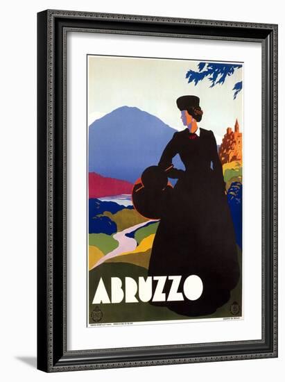 Travel Poster for Abruzzo-null-Framed Art Print