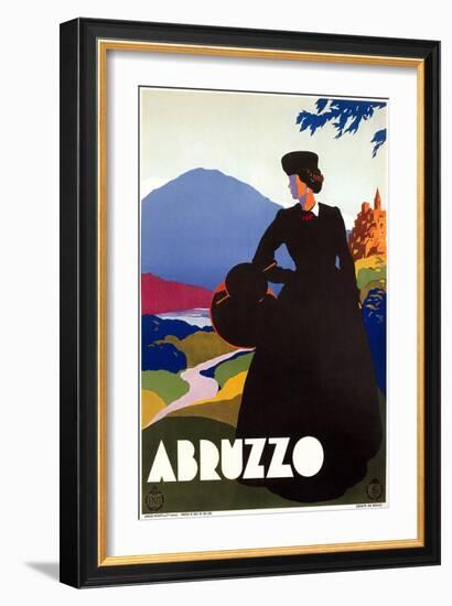 Travel Poster for Abruzzo-null-Framed Art Print