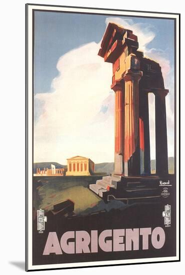 Travel Poster for Agrigento-null-Mounted Art Print