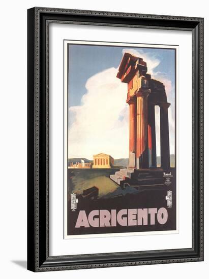 Travel Poster for Agrigento-null-Framed Art Print