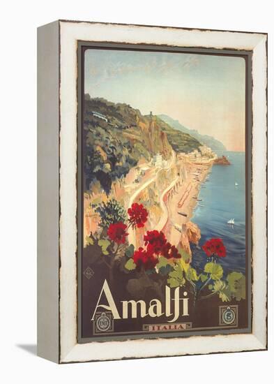 Travel Poster for Amalfi-null-Framed Stretched Canvas