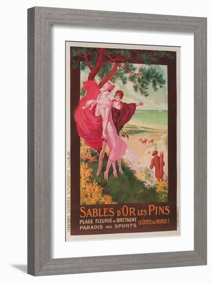 Travel Poster for Brittany, France-null-Framed Giclee Print