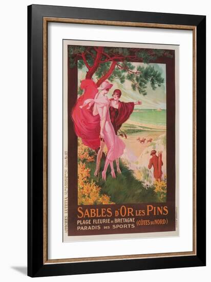 Travel Poster for Brittany, France-null-Framed Giclee Print