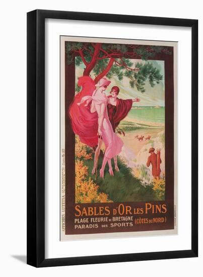 Travel Poster for Brittany, France-null-Framed Giclee Print