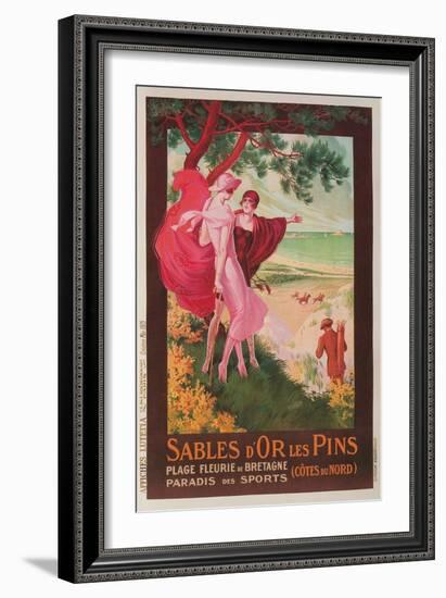 Travel Poster for Brittany, France-null-Framed Giclee Print