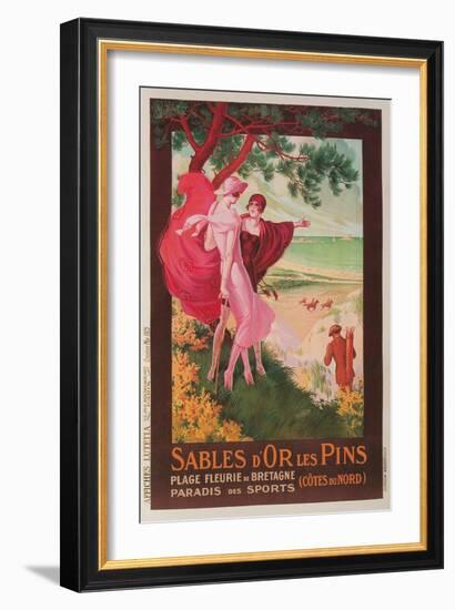 Travel Poster for Brittany, France-null-Framed Giclee Print