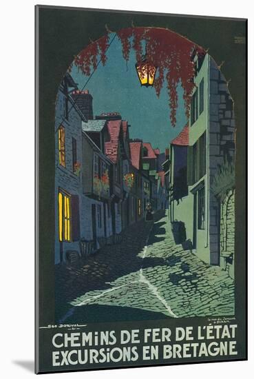 Travel Poster for Brittany-null-Mounted Art Print