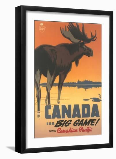 Travel Poster for Canada, Moose-null-Framed Art Print