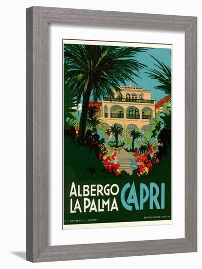 Travel Poster for Capri, Italy-null-Framed Art Print