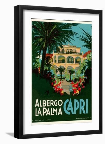 Travel Poster for Capri, Italy-null-Framed Art Print