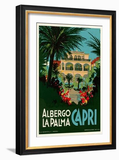 Travel Poster for Capri, Italy-Found Image Press-Framed Giclee Print