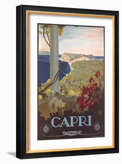 Travel Poster for Capri-null-Framed Art Print