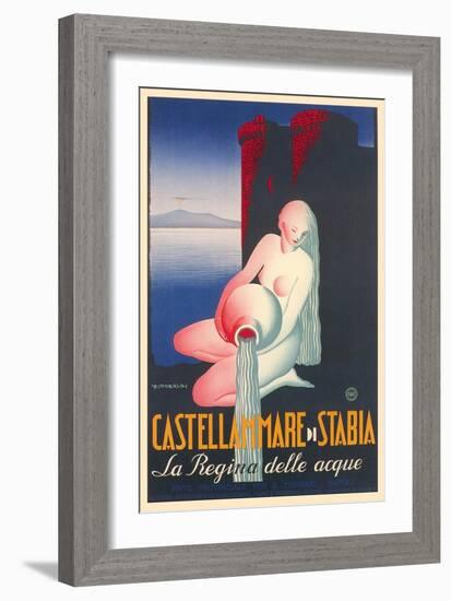 Travel Poster for Castellamare di Stabia-null-Framed Art Print