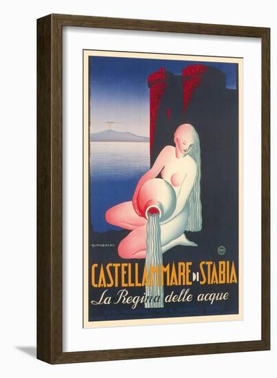 Travel Poster for Castellamare di Stabia-null-Framed Art Print
