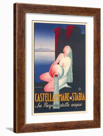 Travel Poster for Castellamare di Stabia-null-Framed Art Print