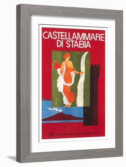 Travel Poster for Castellamare di Stabia-null-Framed Art Print