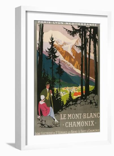 Travel Poster for Chamomix-null-Framed Art Print