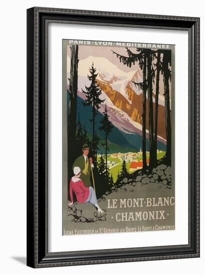 Travel Poster for Chamomix-null-Framed Art Print