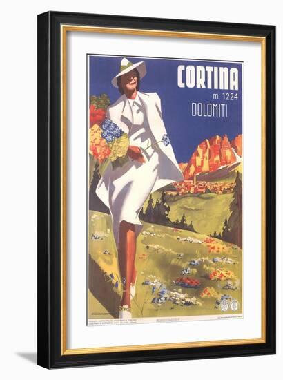 Travel Poster for Cortina-null-Framed Art Print